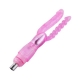 8.7 Inches PVC Double Penetration Vibrating Dildo For Sex Machine (Pink/Purple)