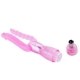 8.7 Inches PVC Double Penetration Vibrating Dildo For Sex Machine (Pink/Purple)