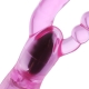 8.7 Inches PVC Double Penetration Vibrating Dildo For Sex Machine (Pink/Purple)