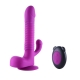 Remote Controlled Rechargeable Mini Sex Machine, Vaginal Thrusting And Rotating Dildo Vibrator With Clitoral Stimulation