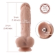 9.45" Silicone Dildo For Hismith Sex Machine With KlicLok Connector, 7.5" Insertable Length,Flesh