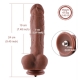 9.45" Silicone Dildo For Hismith Sex Machine With KlicLok Connector, 7.5" Insertable Length,Flesh