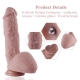 9" Huge Silicone Dildo For Hismith Sex Machine With KlicLok Connector, 6.5" Insertable Length, Flesh