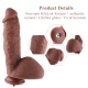 9" Huge Silicone Dildo For Hismith Sex Machine With KlicLok Connector, 6.5" Insertable Length, Flesh