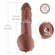 9" Huge Silicone Dildo For Hismith Sex Machine With KlicLok Connector, 6.5" Insertable Length, Flesh
