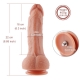 8.66"(22cm) Double Layered Silicone Dildo For Hismith Sex Machine With Quick Air Connector, 6.3"(16cm) Insertable Length