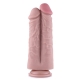 Hismith 8.46” Two Cocks One Hole Silicone Dildo For Hismith Premium Sex Machine, KlicLok Connector