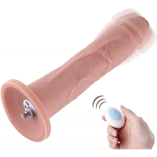 10.2" Slight Curved Vibrating Silicone Dildo For Hismith Sex Machine With KlicLok System - Master Series