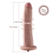 Hismith 10.2” Vibrating Dildo with 3 Speeds + 4 Modes with KlicLok System - Slight Curved Silicone Dong