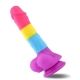 Hismith rainbow dildo made of soft silicone, realistic dildo with suction cup, classic dildos for women and men