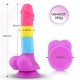 Hismith rainbow dildo made of soft silicone, realistic dildo with suction cup, classic dildos for women and men