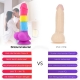 Hismith rainbow dildo made of soft silicone, realistic dildo with suction cup, classic dildos for women and men