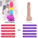 Hismith rainbow dildo made of soft silicone, realistic dildo with suction cup, classic dildos for women and men