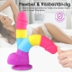 Hismith rainbow dildo made of soft silicone, realistic dildo with suction cup, classic dildos for women and men