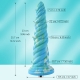 Hismith 10.12 Inchs Awl Shape mixed colors Silicone Dildo with Kliclok Connector