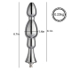 Hismith 6.15” Metal Bead Anal Dildo, Max Width 1.37”, Mini Width 0.43”, Smooth Aluminium Anal Wand with KlicLok System for Premium Sex Machine