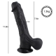 Hismith 12.4 Inches Black Super Huge Silicone Dildo for Hismith Premium Sex Machine