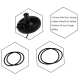 Hismith Suction Cup Adapter for Non-suction Dildos, with 2 Pair Rubber Bands (3XLR Version)