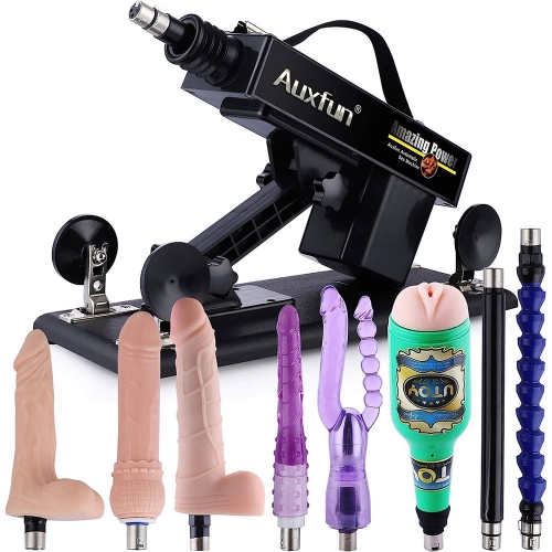 Auxfun Basic Automatic Fucking Machine For Couples, With Eight 3XLR System Sex Machine Attachments