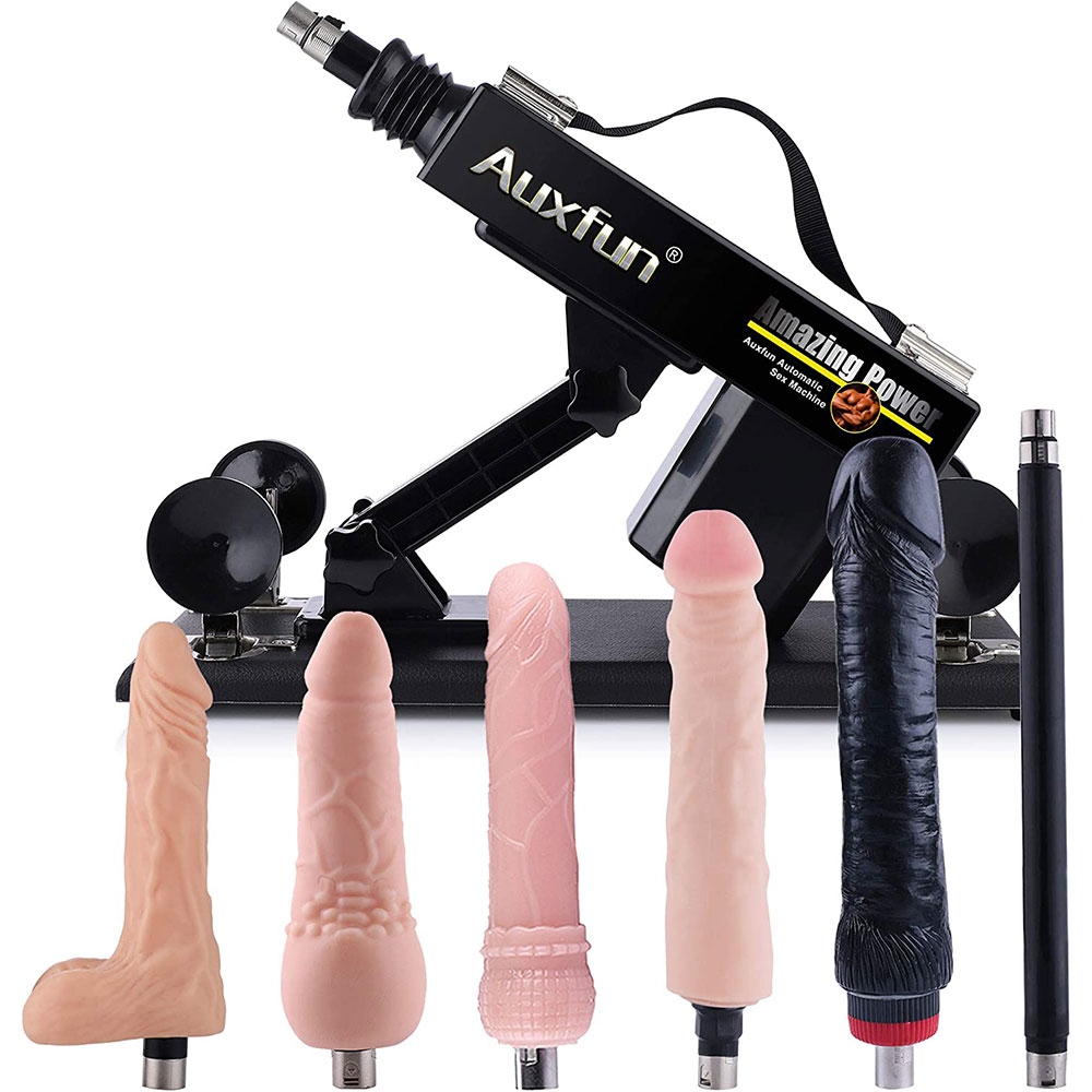 Auxfun Sex Machine Gun for Women with Different Sizes Lifelike Dildos