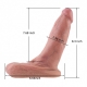 Hismith 8.3" Realistic Silicone Dildo, 7.68" Insertable Length With Three-Dimensional Testicles
